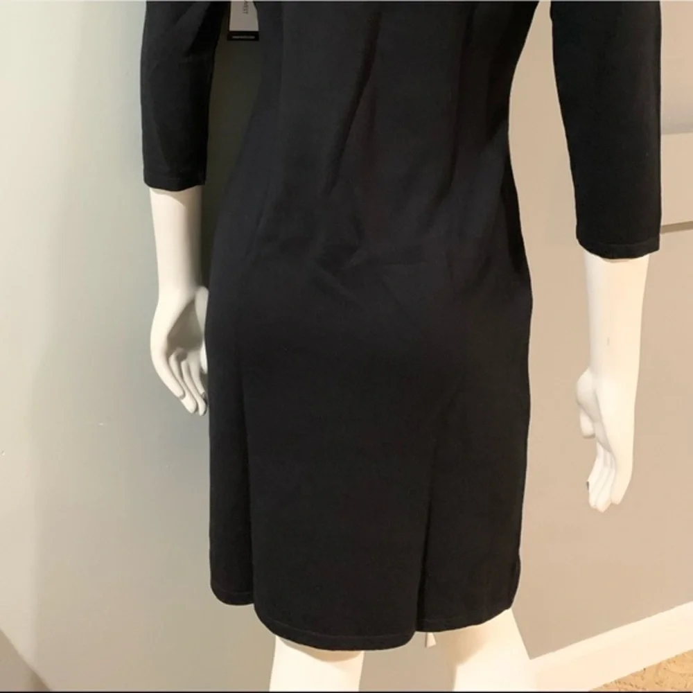 Nine‎ West Sweater Black Long Sleeve Knit Dress Size M - NEW